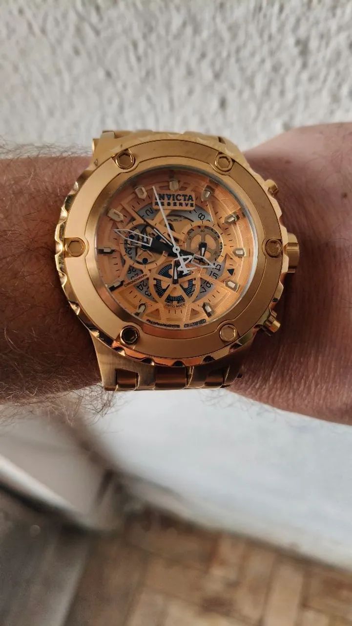Relógio invicta original dourado funcionando perfeitamente  - Foto 2