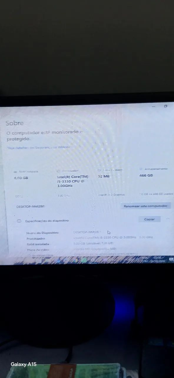 PC i5-3330 + 8GB RAM + HD 500GB - Ótimo para Estudos e Trabalho - Foto 3