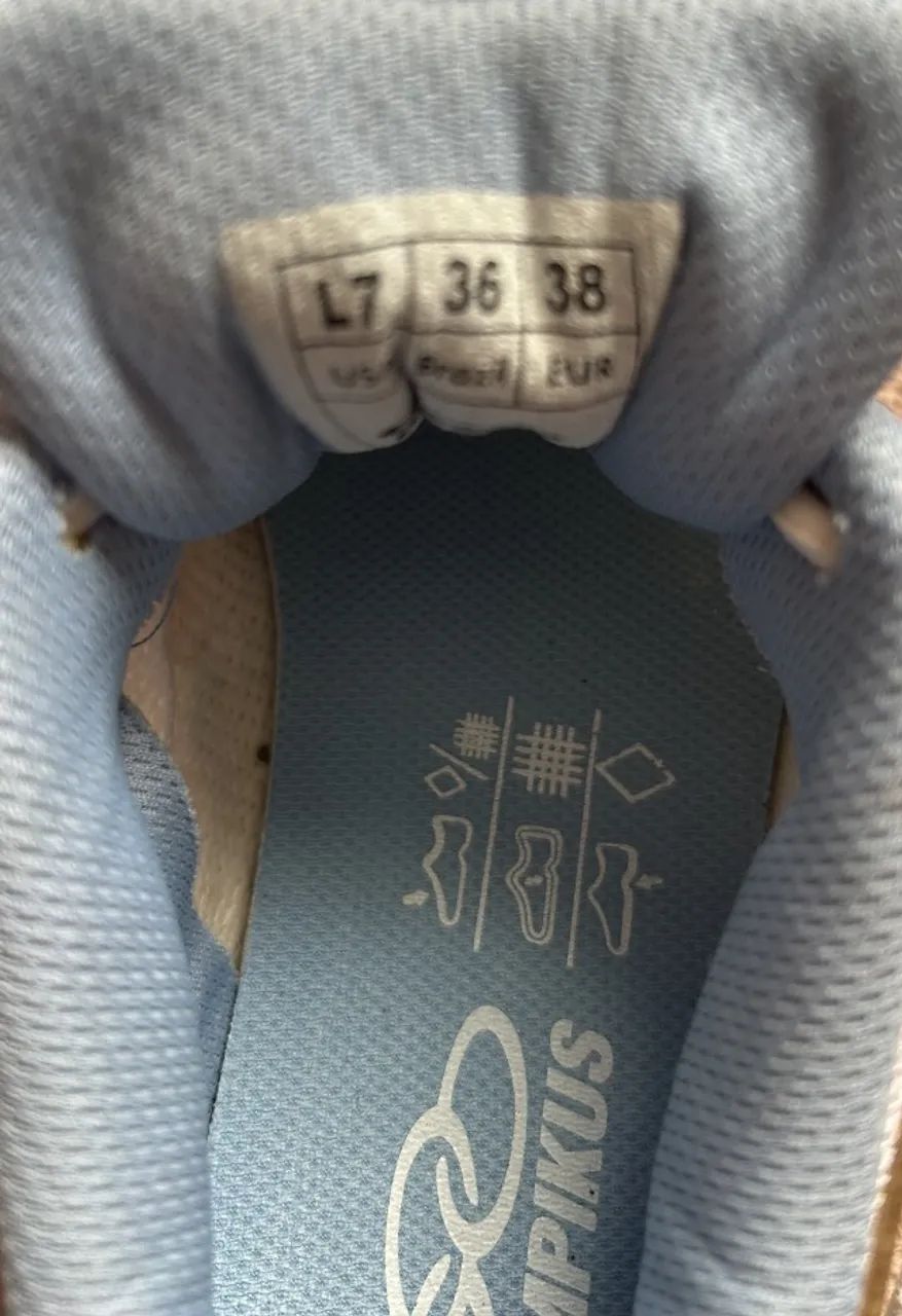 TENIS ASICS OLYMPIKUS 36 AZUL E BRANCO - Foto 4