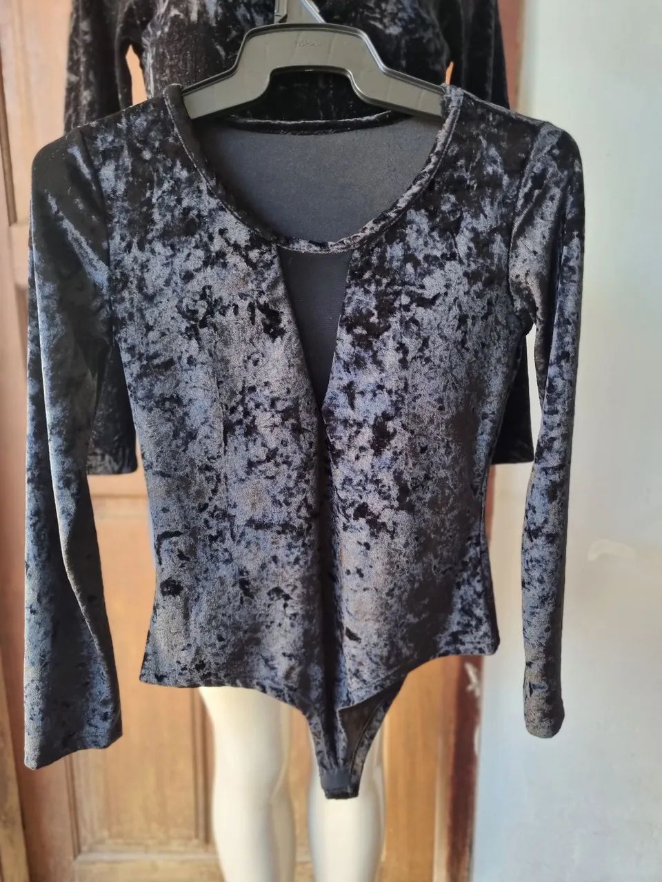 Body veludo preto