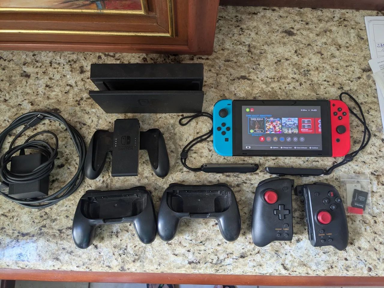 Nintendo Switch V1 desbloqueado + acessórios + 3 jogos - Jogos de