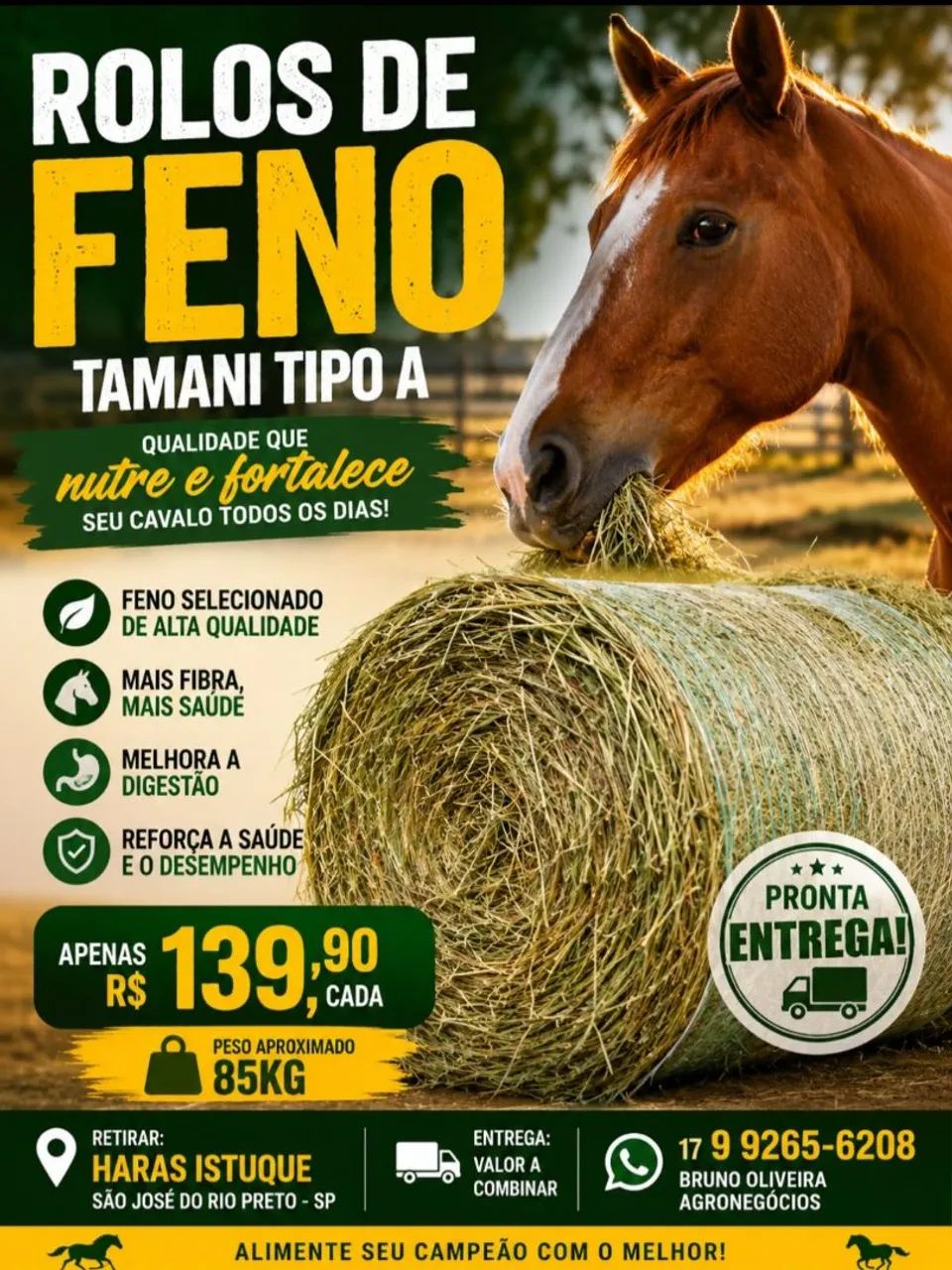 Feno rolo Tamani tipoA 85kg