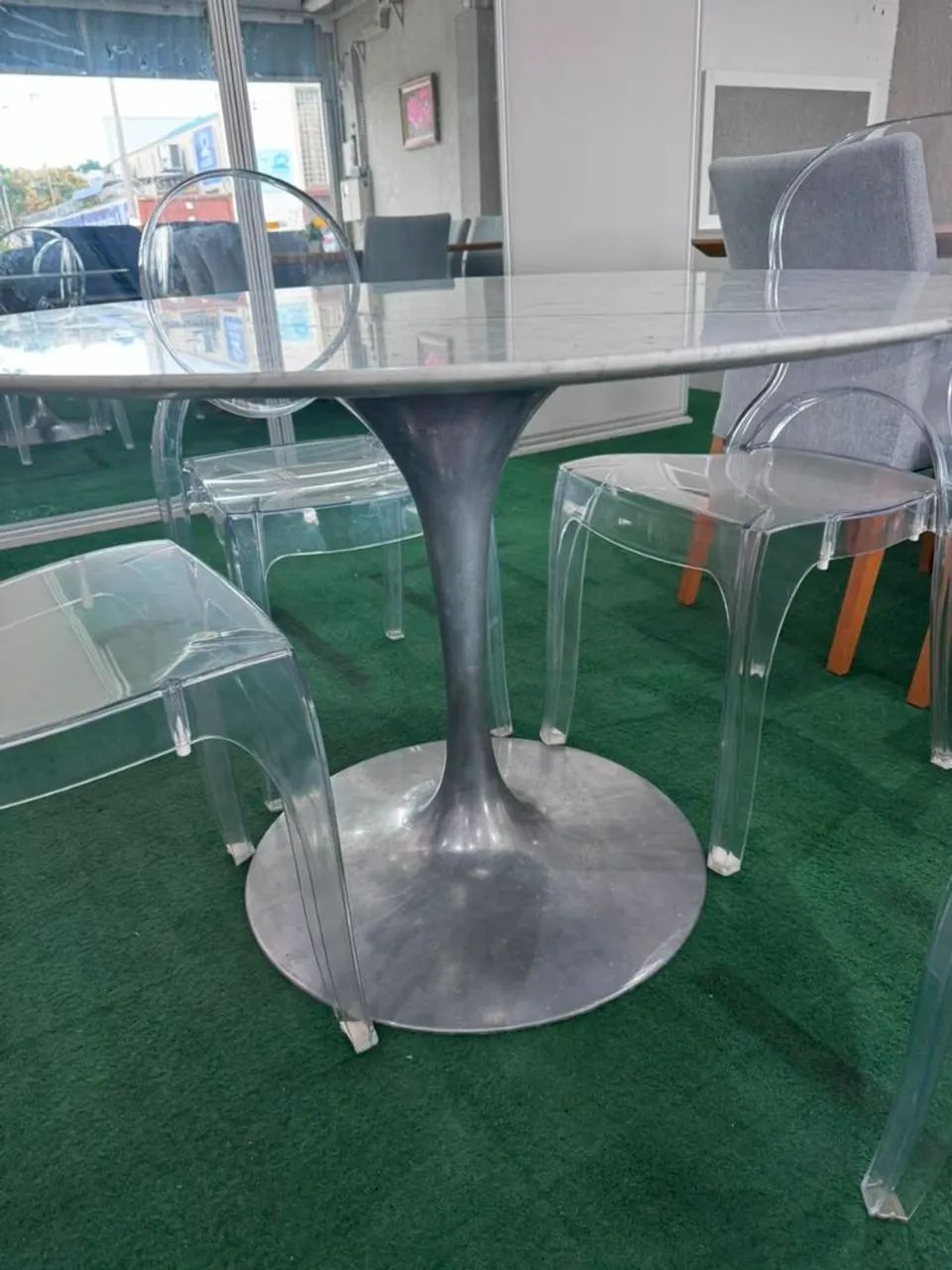 Mesa de Mármore Carrara e Pés Tulipa - Foto 5