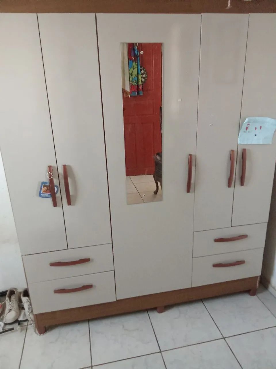 Guarda roupa 5portas com espelho  - Foto 2