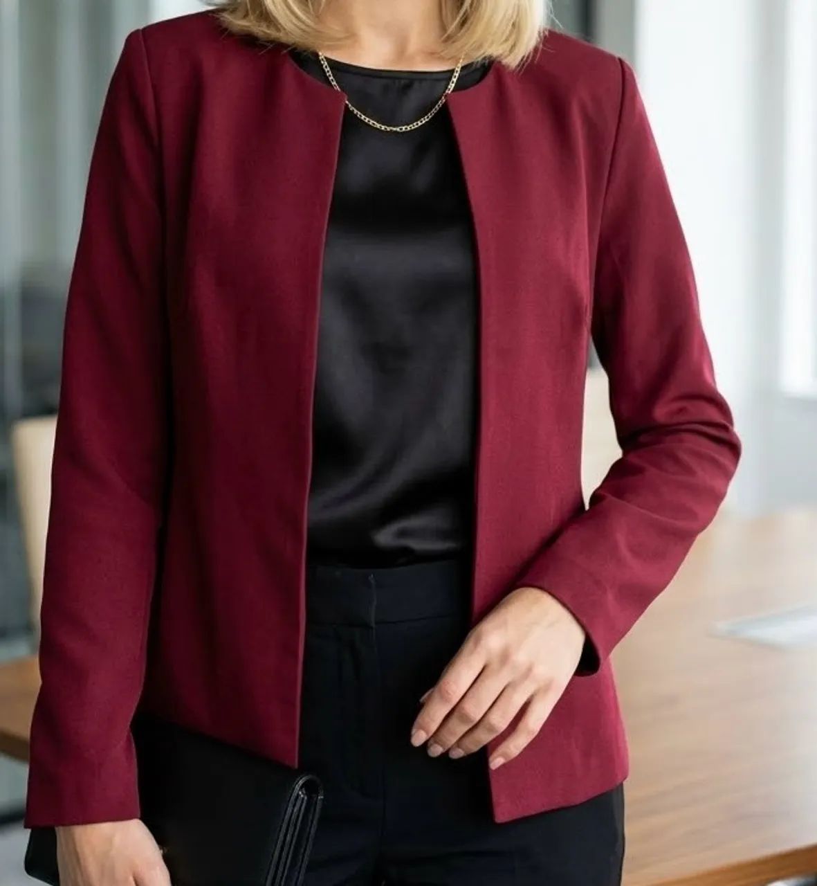 Blazer feminino marsala TAM M