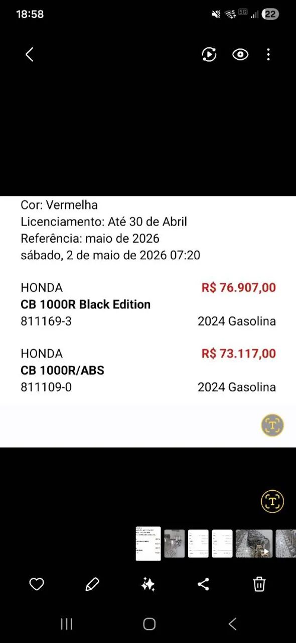 Vendo moto nova Cb 1000 R. - Foto 5