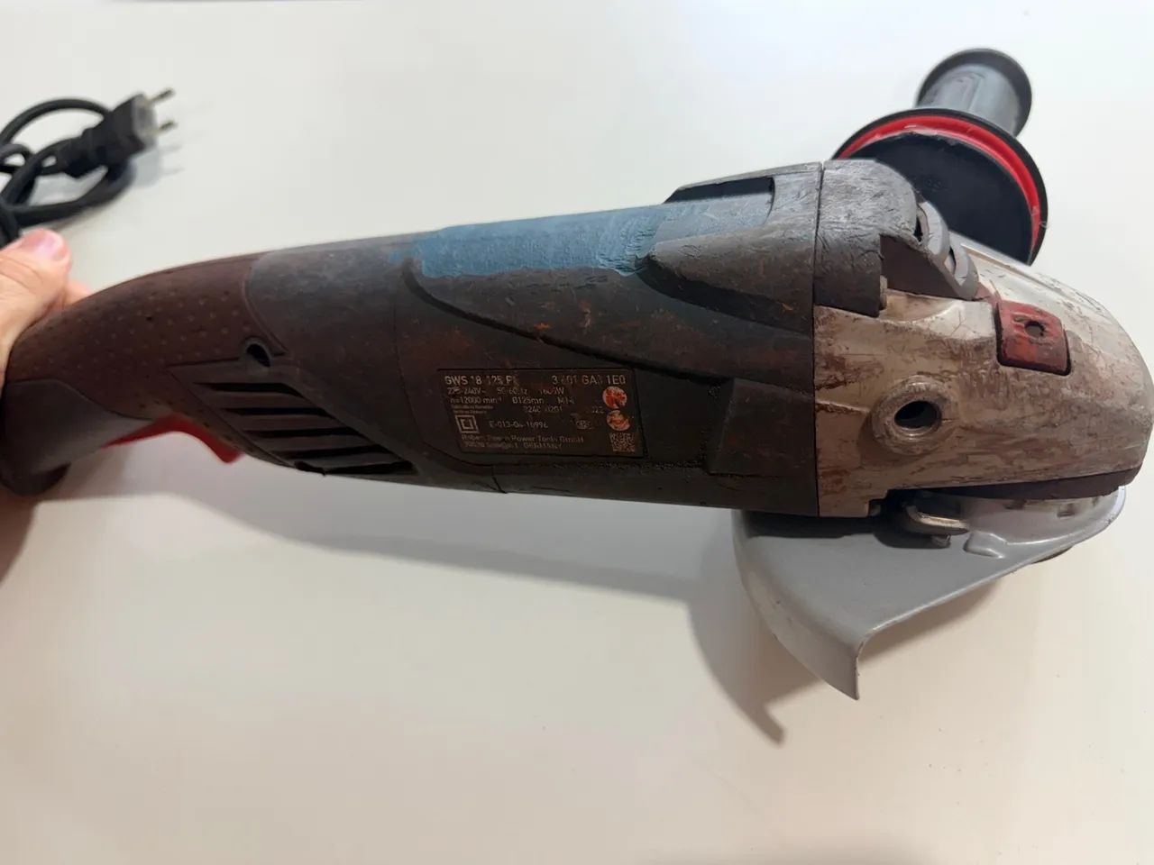 Esmerilhadeira Bosch 5 polegadas GWS 18-125 PL 220 volts - Foto 5