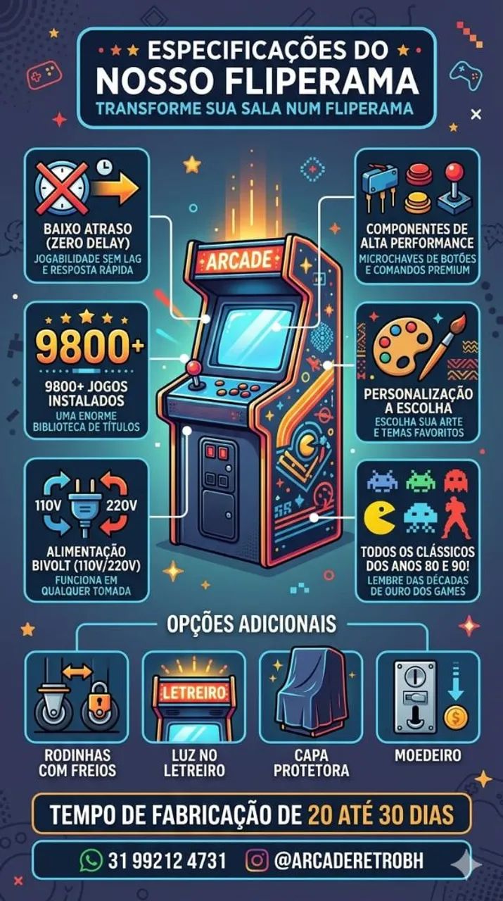 Fliperama Multijogos MK - Foto 4