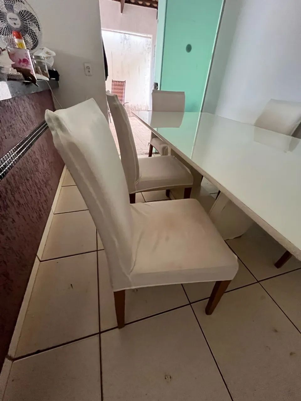 Mesa de vidros 6 cadeiras  - Foto 2