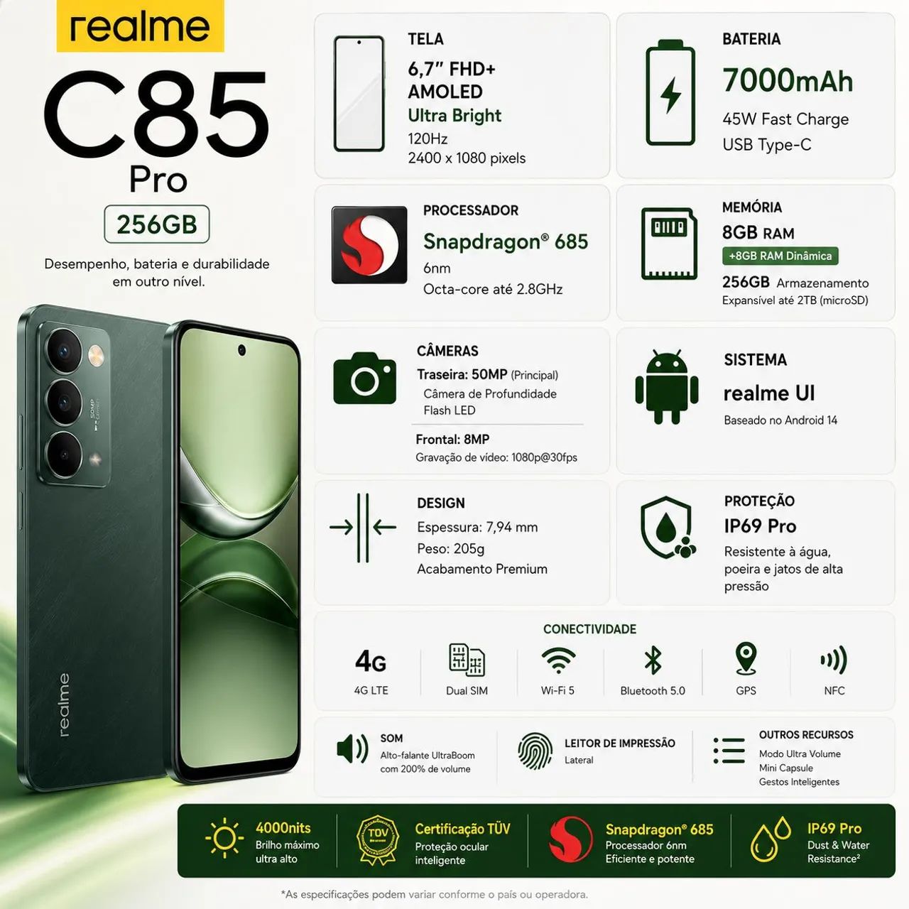 Realme c85 pro 4 meses de uso - Foto 3
