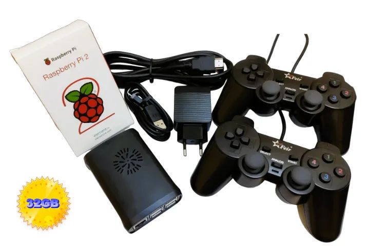 Vídeo Game Retro Raspberry Pi2 32GB C/ 2 Controles