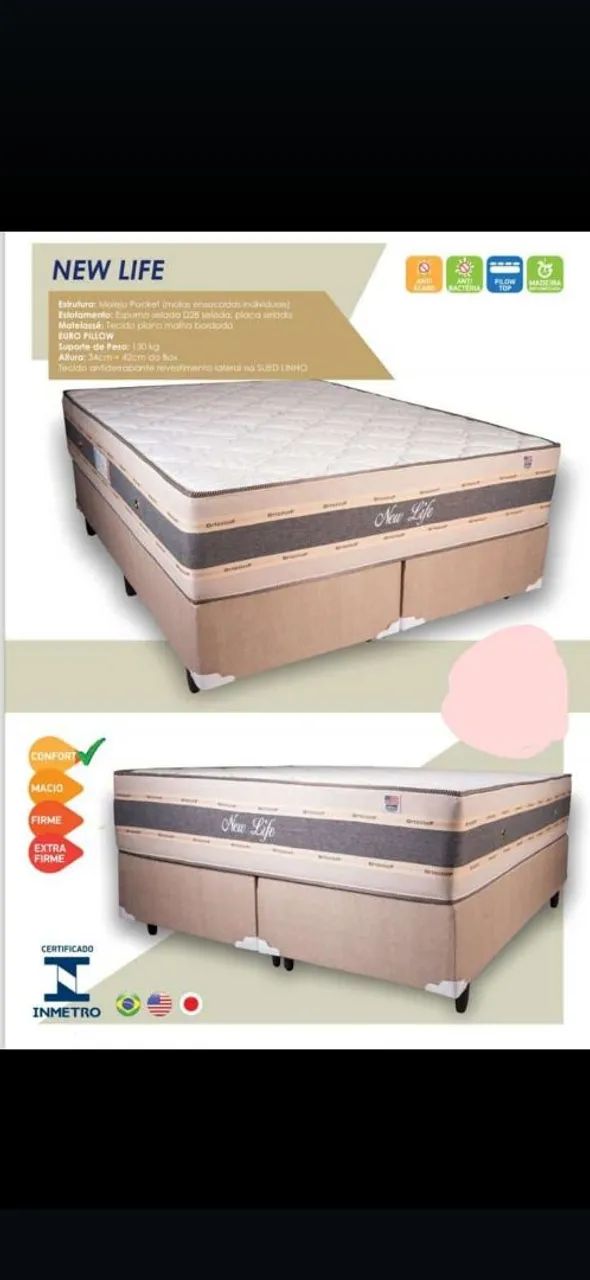 Cama Queen elegância e conforto 