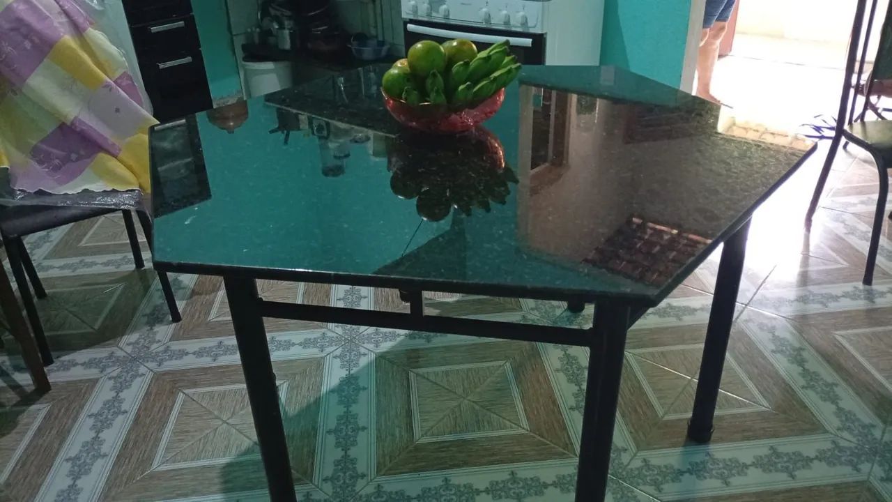 Mesa de mármore octogonal 6 lugares - Foto 3