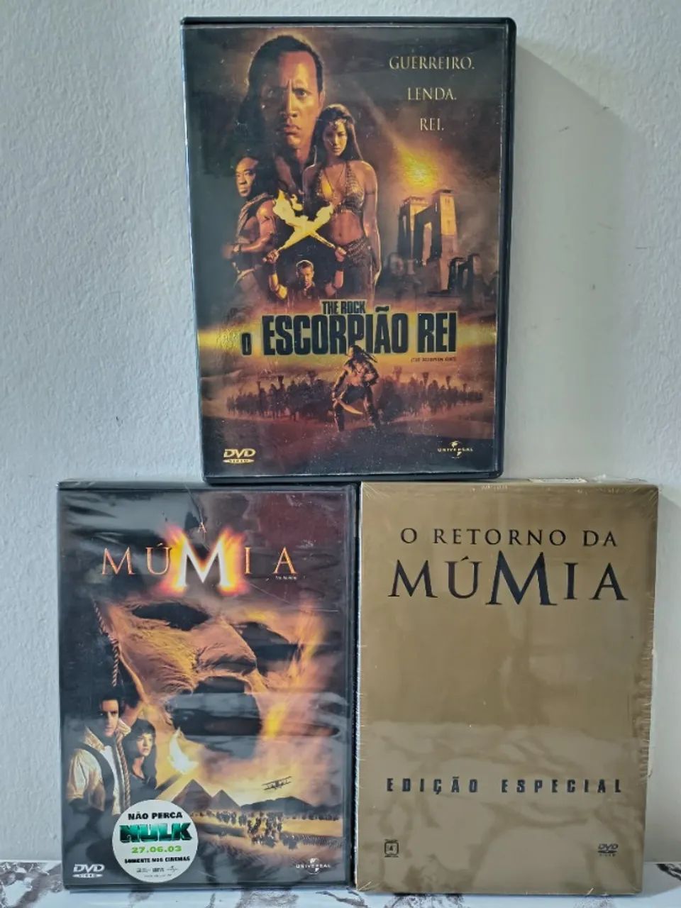 Lote de Dvds A Múmia : A Múmia + O Retorno da Múmia lacrados + O Escorpião Rei