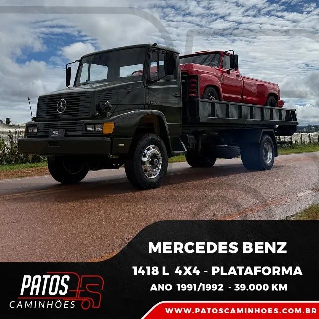 Mercedes Benz 1418 L 4x4 91/92 Plataforma - Caminhao Exercito - Foto 3