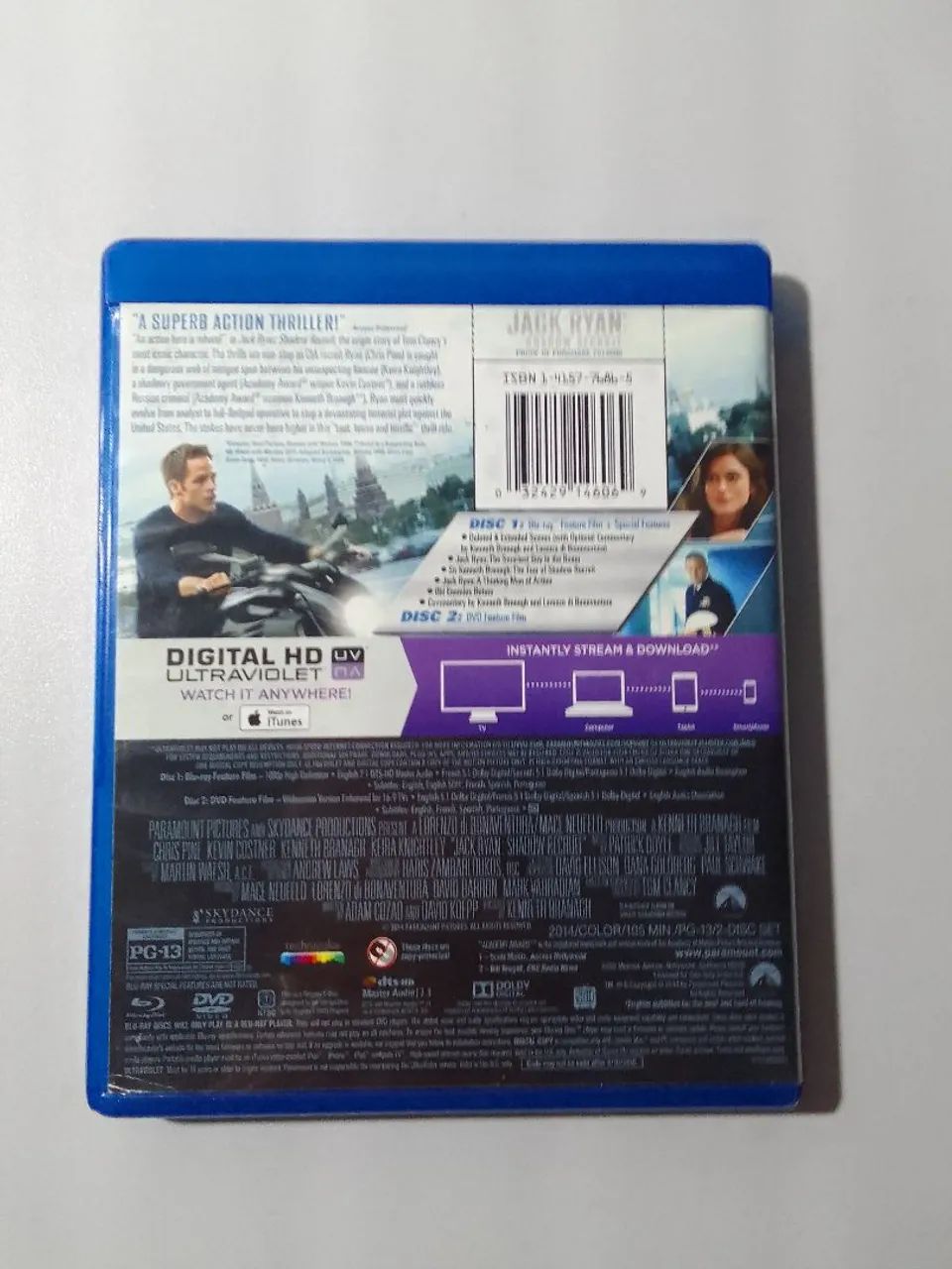 Blu-Ray DUPLO + DVD Operação Sombra: Jack Ryan - importado - Foto 2