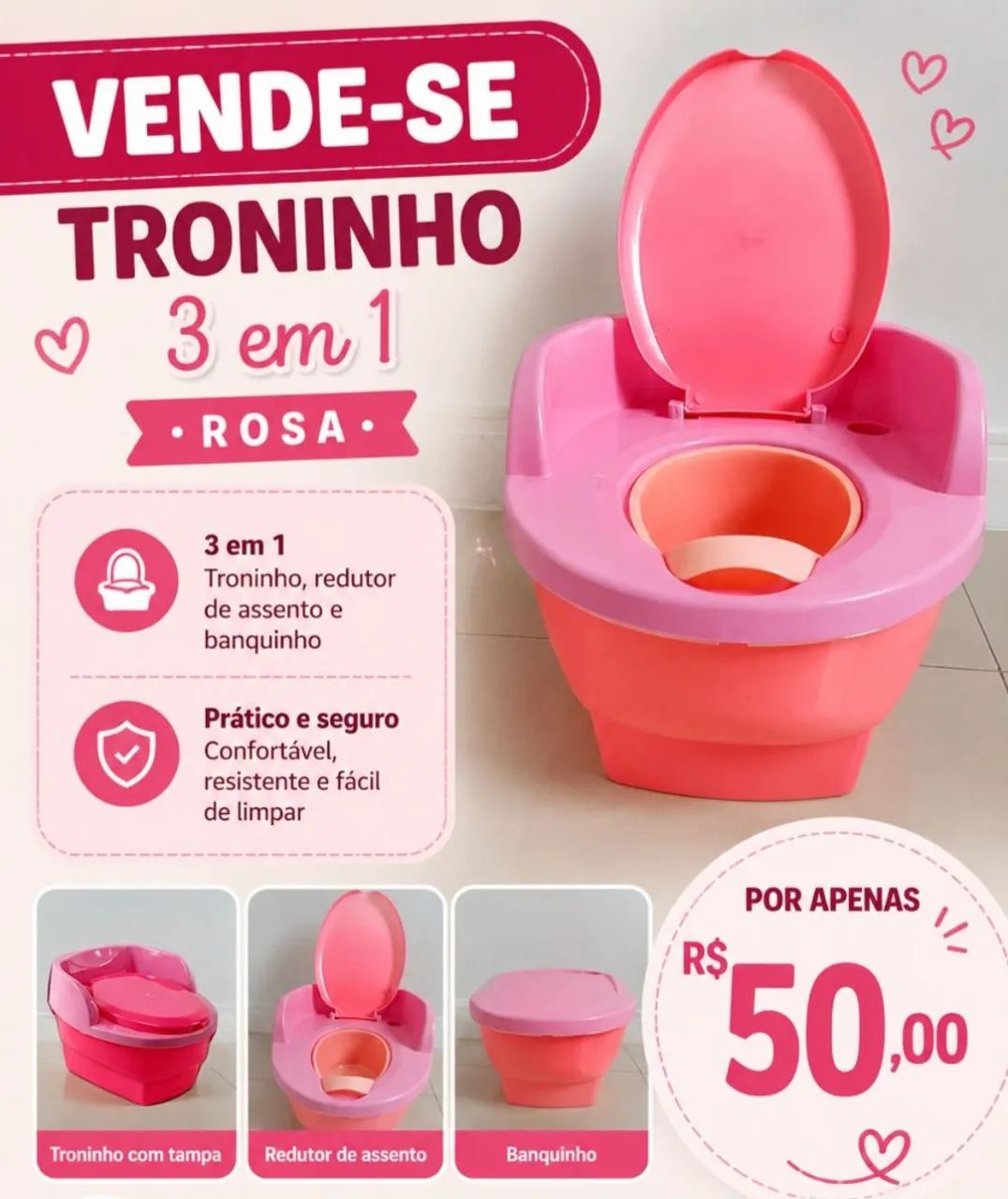 Troninho Infantil 3 em 1