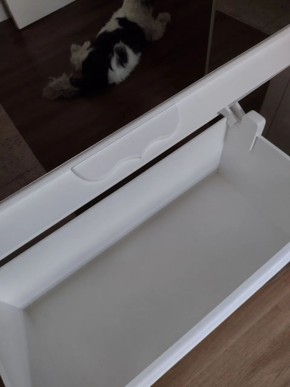 Baú caixa organizadora de madeira para roupa de cama ou brinquedo  - Foto 3