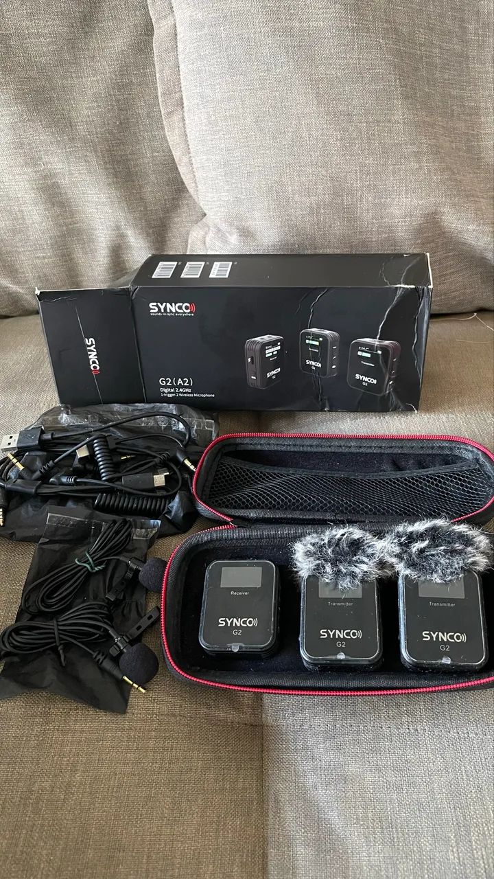 Microfone Sem Fio SYNCO G2 (A2) Duplo - Completo - Funcionando 100% - Foto 4