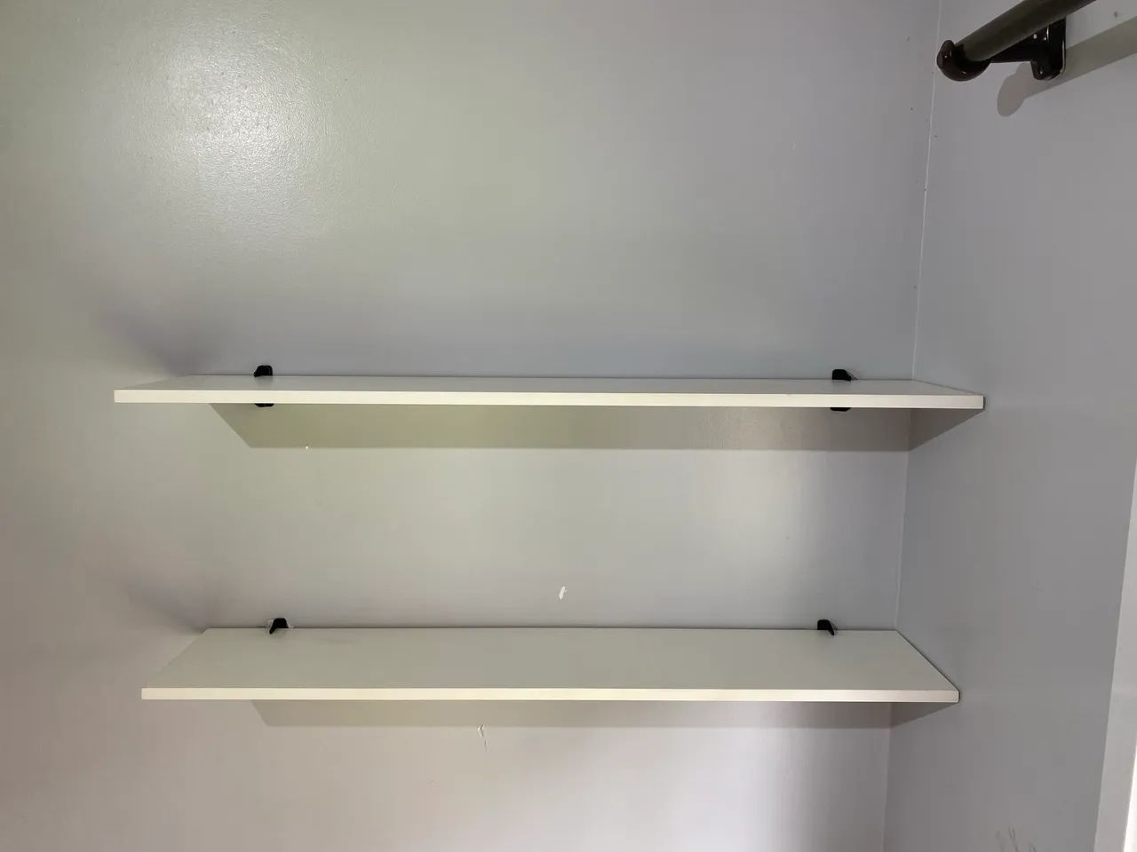 Kit duas prateleiras com suporte mdf branco  - Foto 2