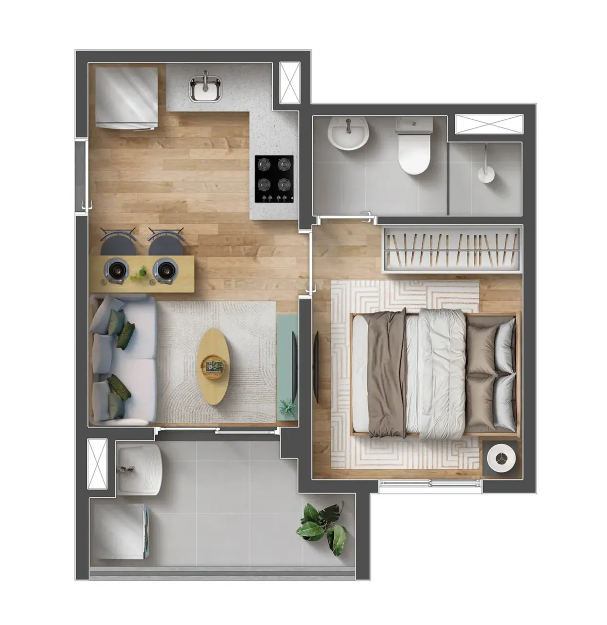 PLANTA 27m²