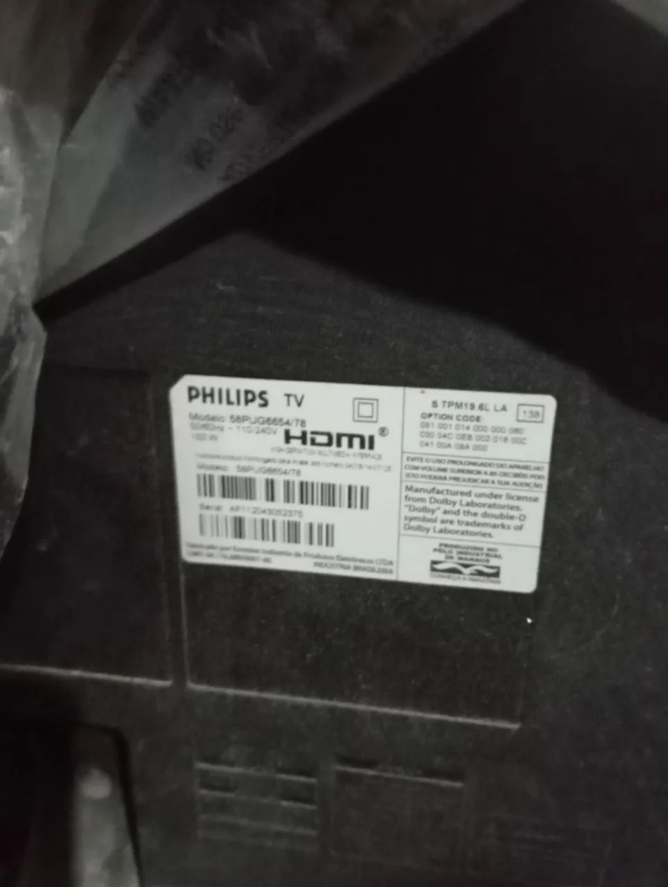Vendo tv 55 polegadas para retirada de peças.