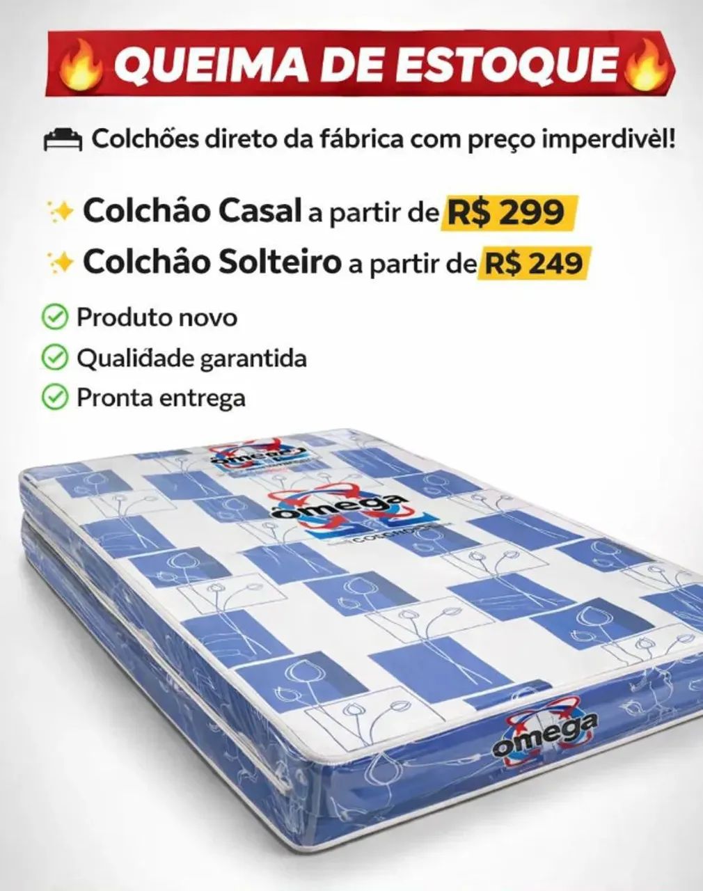 Colchão casal novo 