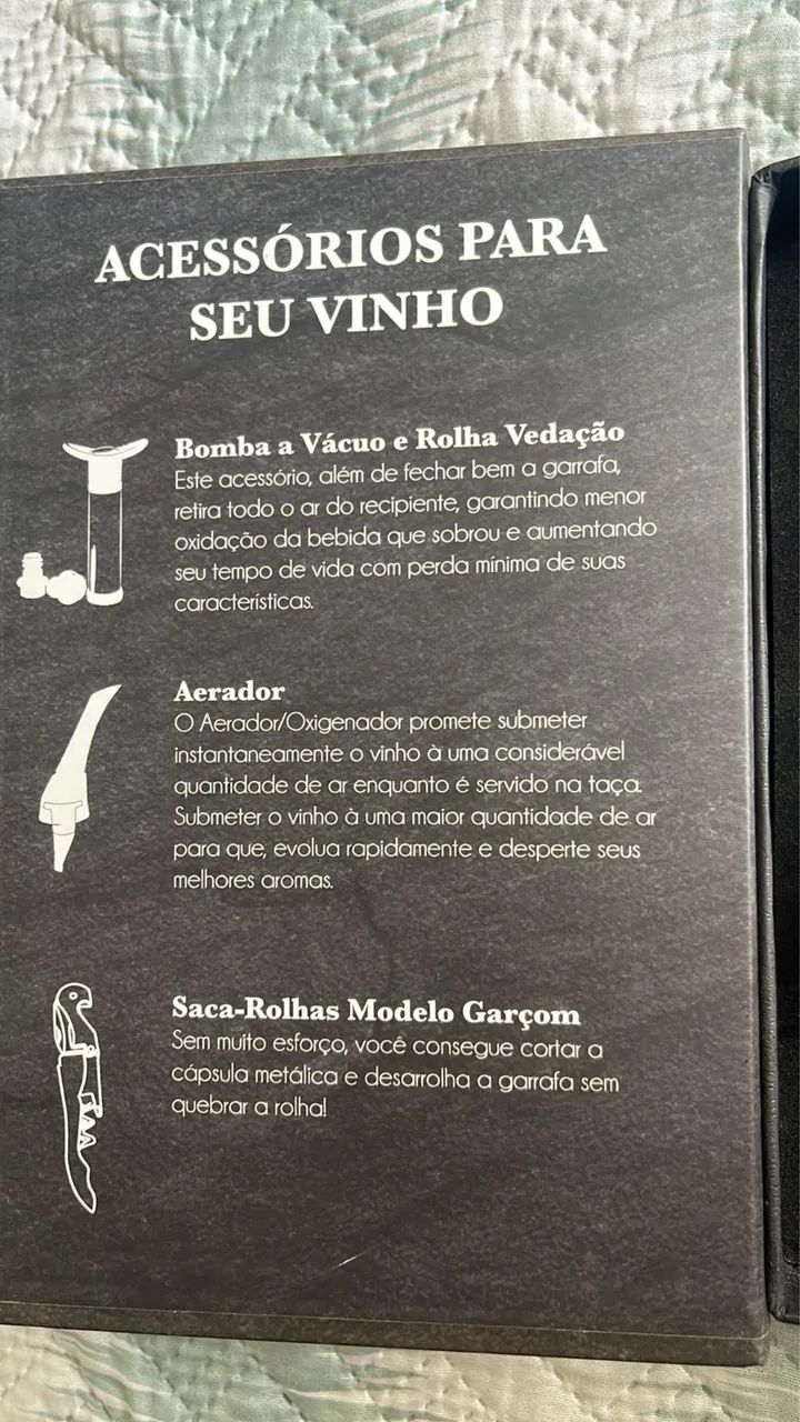 Caixa com kit vinho  - Foto 3