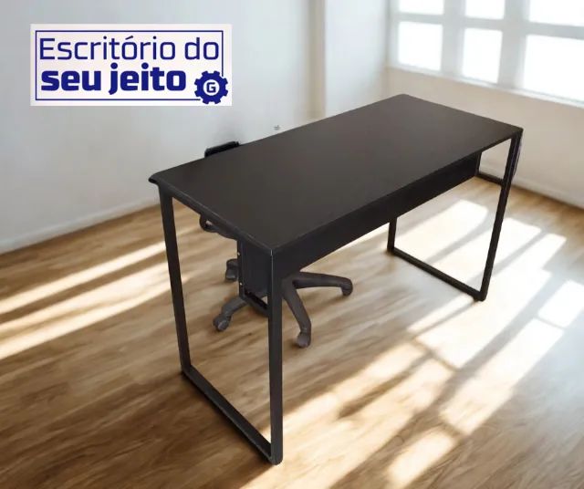 Mesa Industrial Reforçada 1,1m NOVA Multiuso para Computador Notebook Escritório de Estudo - Foto 2