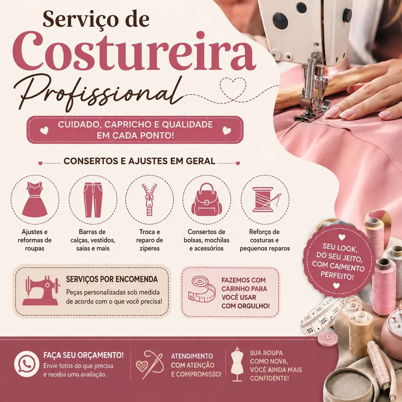 Costureira Profissional em Castanhal - Consertos, Ajustes e Reformas