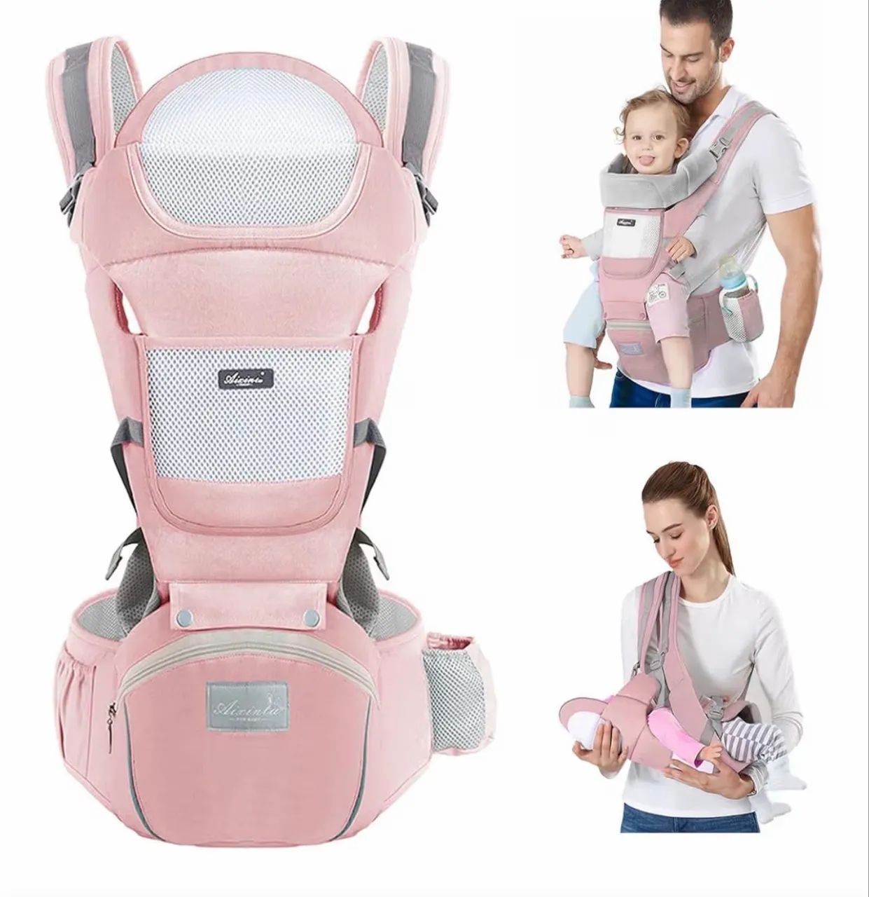 CANGURU Ergonômico para Bebê (Rosa) - Foto 3