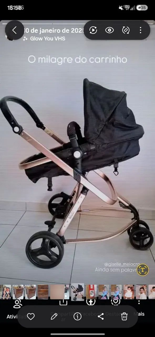 Carrinho de bebê Moisés 