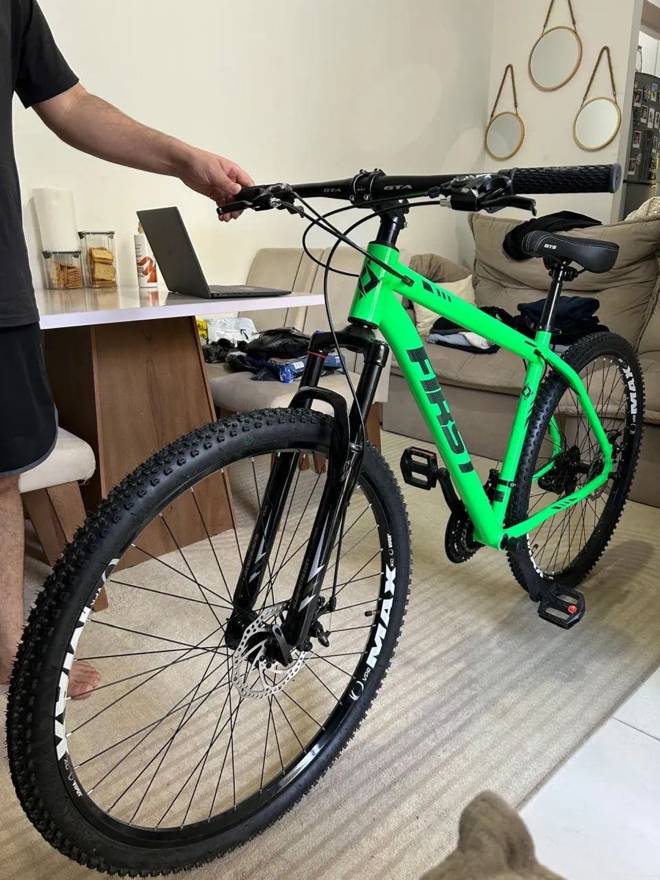 Bicicleta MTB First Aro 29 (nova) | Sem uso | Freio a Disco + suspensão - Foto 2