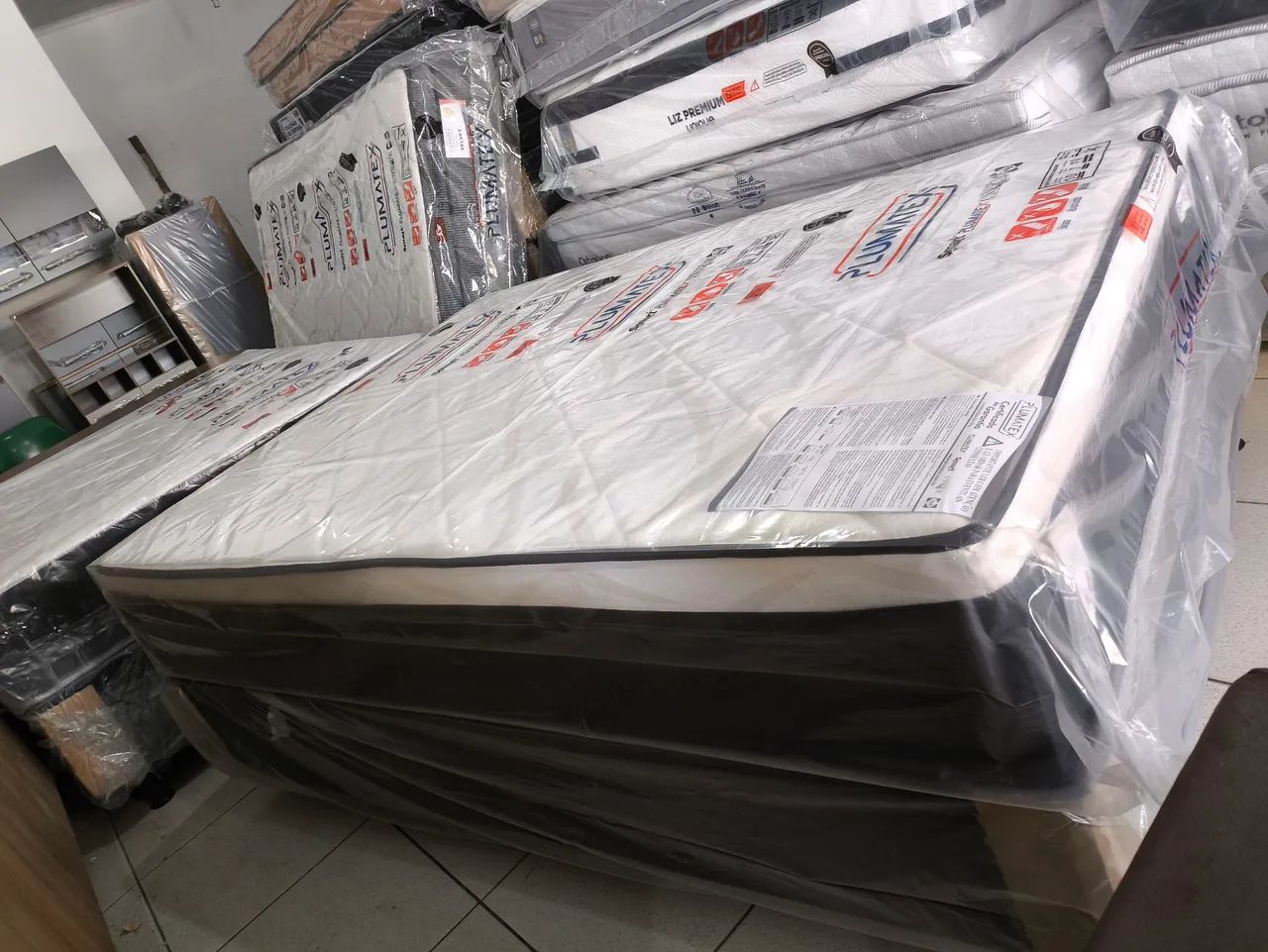 Cama box casal base mais colchão de mola ensacada com 30 cm  - Foto 2