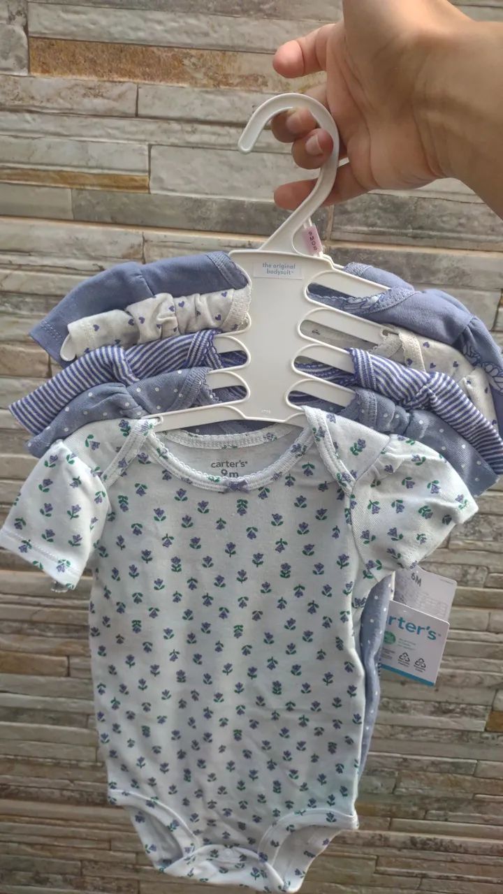 Kit 5 body carters 9 meses