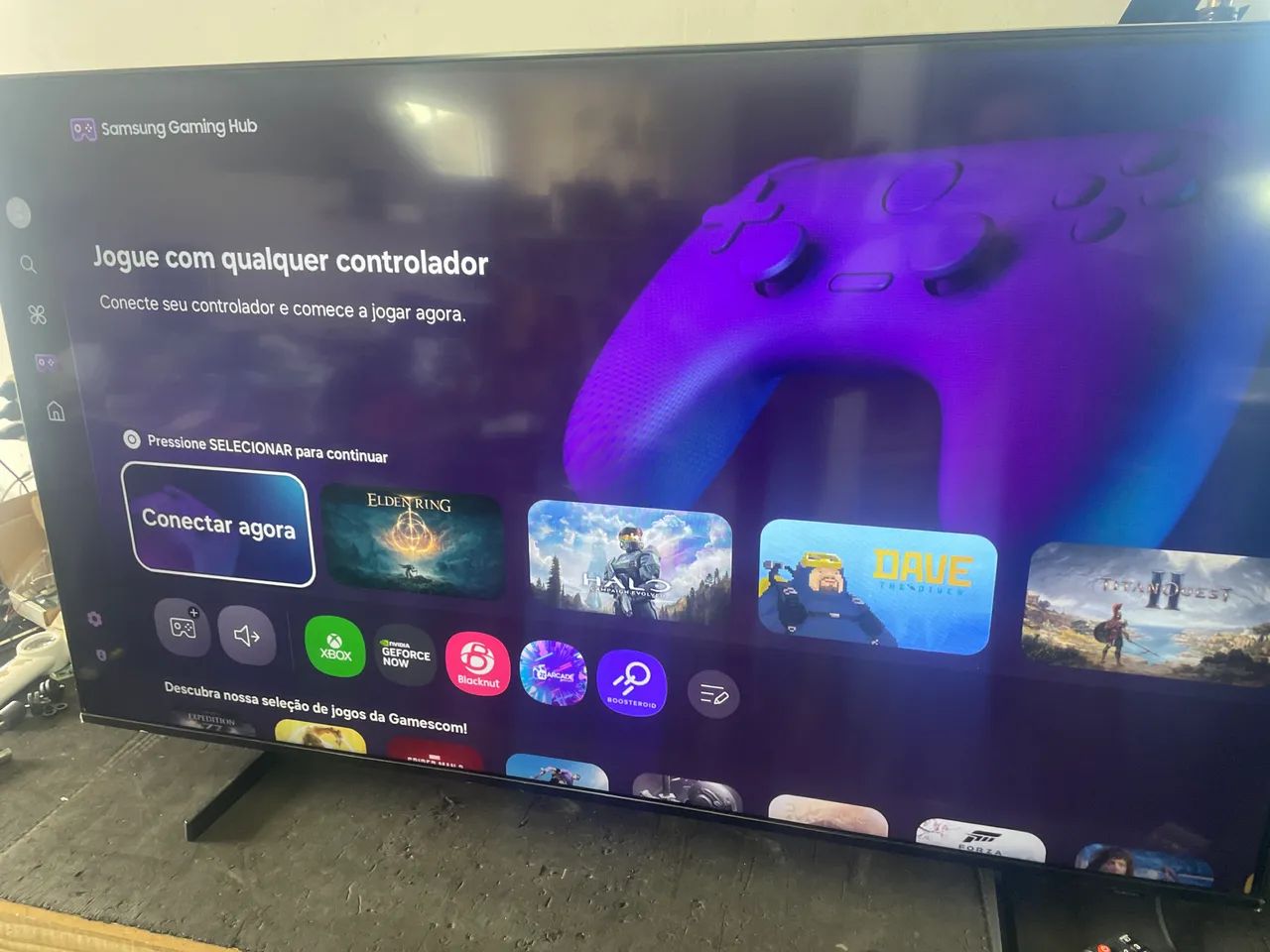 TV Samsung 50? modelo 2025 - 3 em 1 com GameHub modelo DU7700