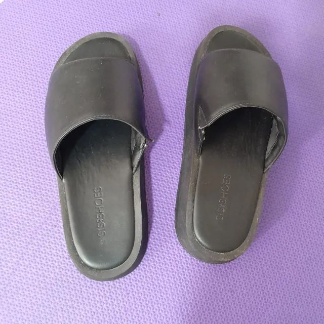 Chinelo Slide Preto. N. 36 - Leve e confortável