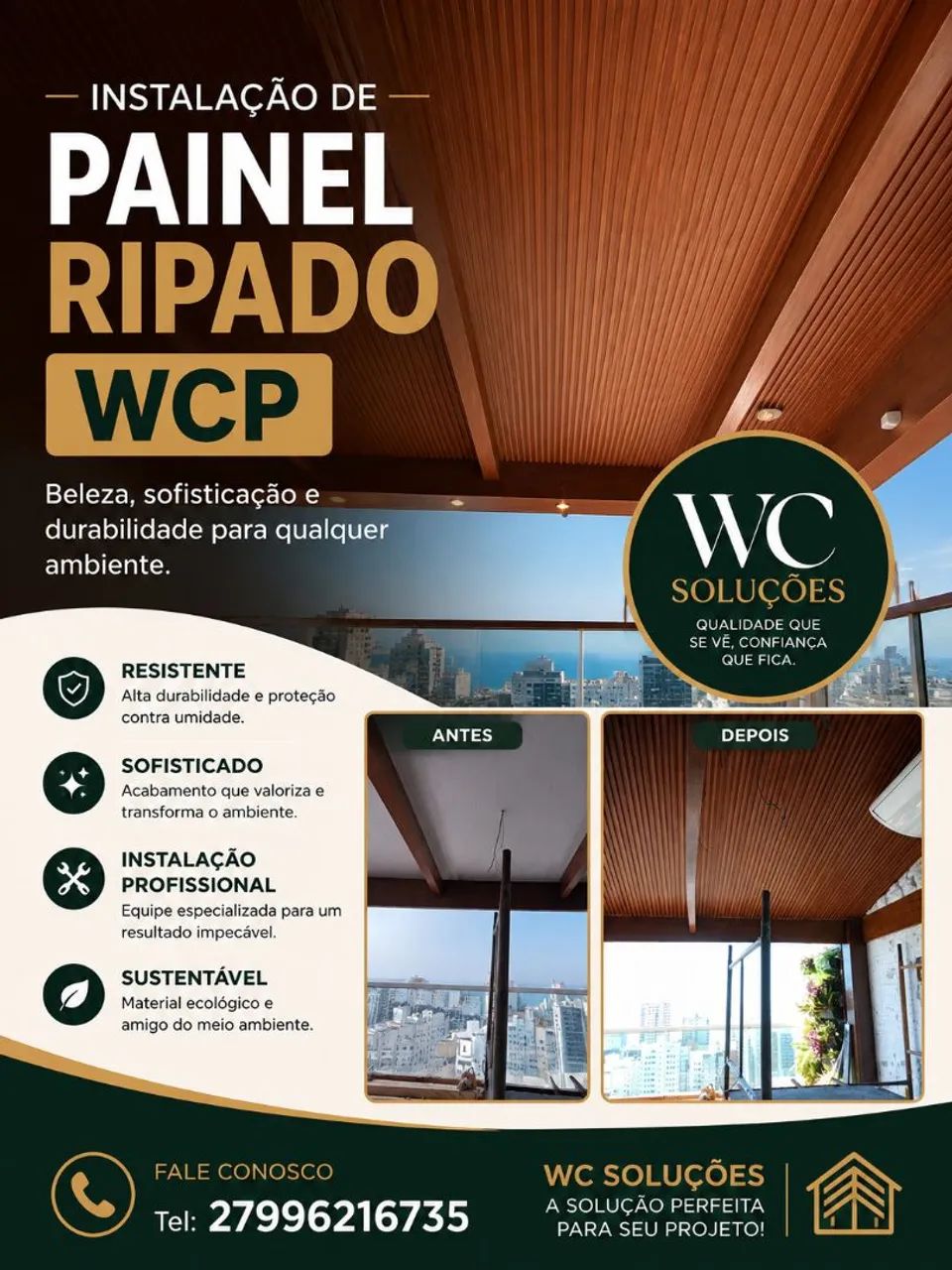 Instalação de Painel Ripado WPC 