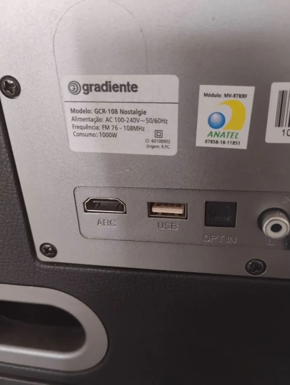Caixa de som Gradiente Nostalgie - 1000W - seminova - Foto 4