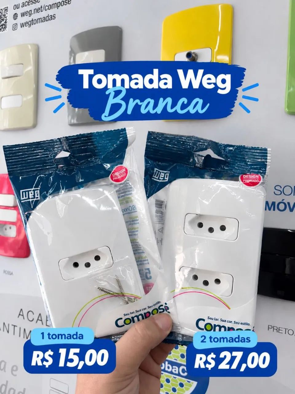 Tomadas e interruptores Weg