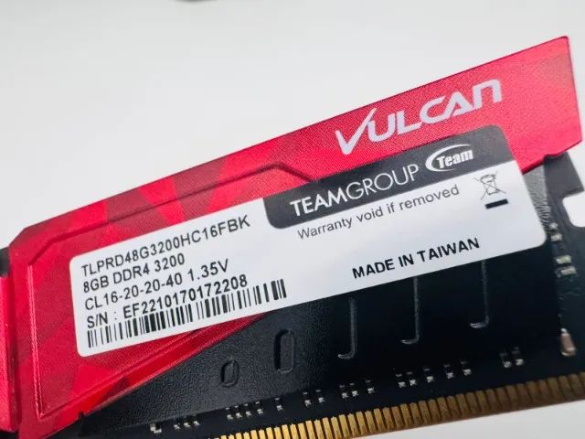 Memória RAM Vulcan 2x 8gb DDR4 3200Mhz - Foto 3