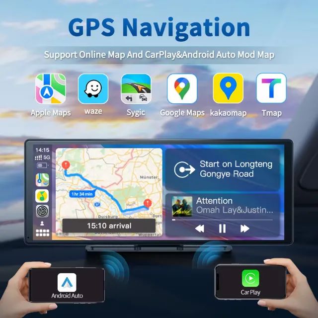 Multimídia Portátil 11,3 polegadas , Android 13 , Carplay/Android auto sem fio - Foto 4