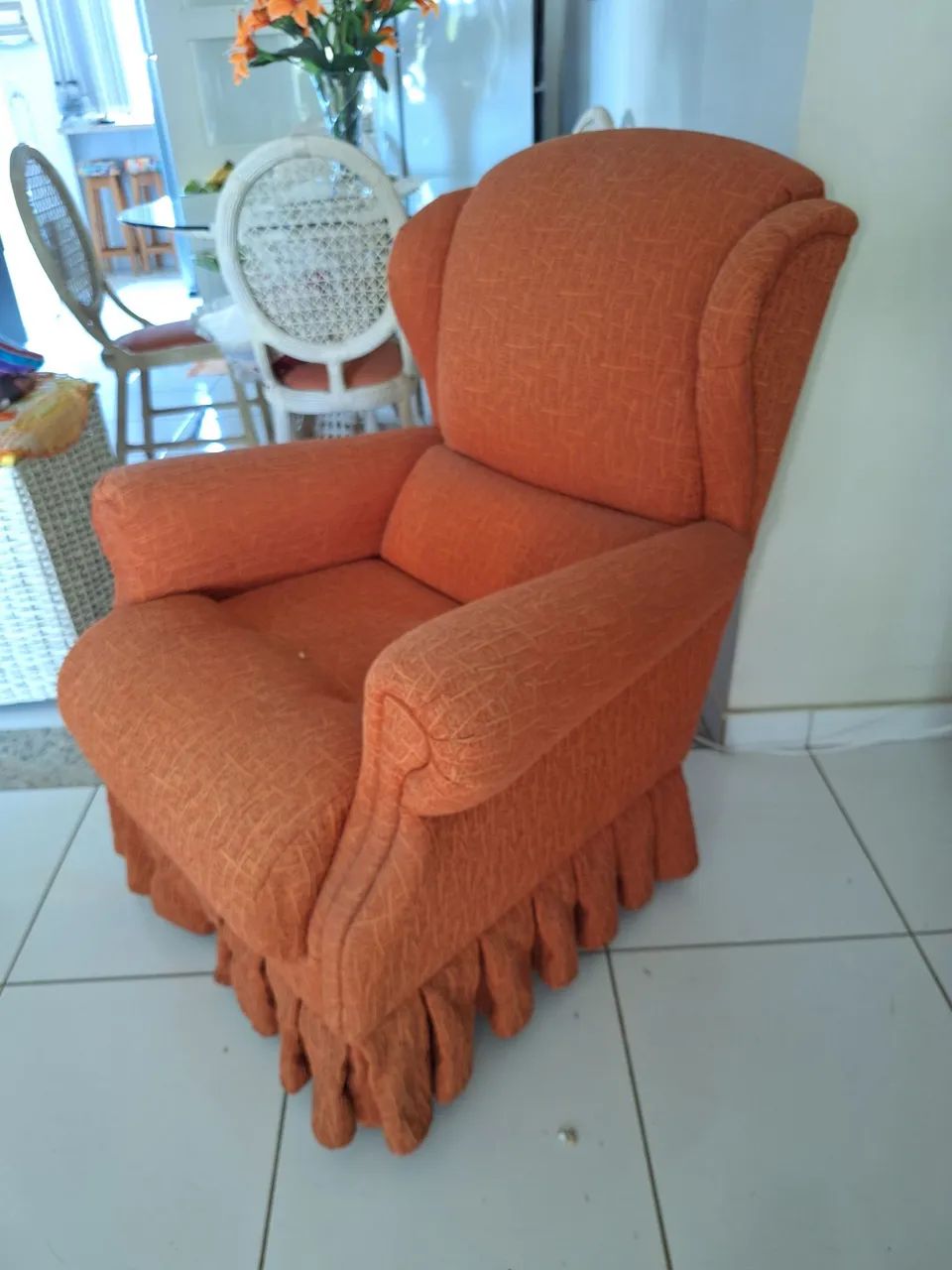 Poltrona decorativa burnt orange - Foto 2