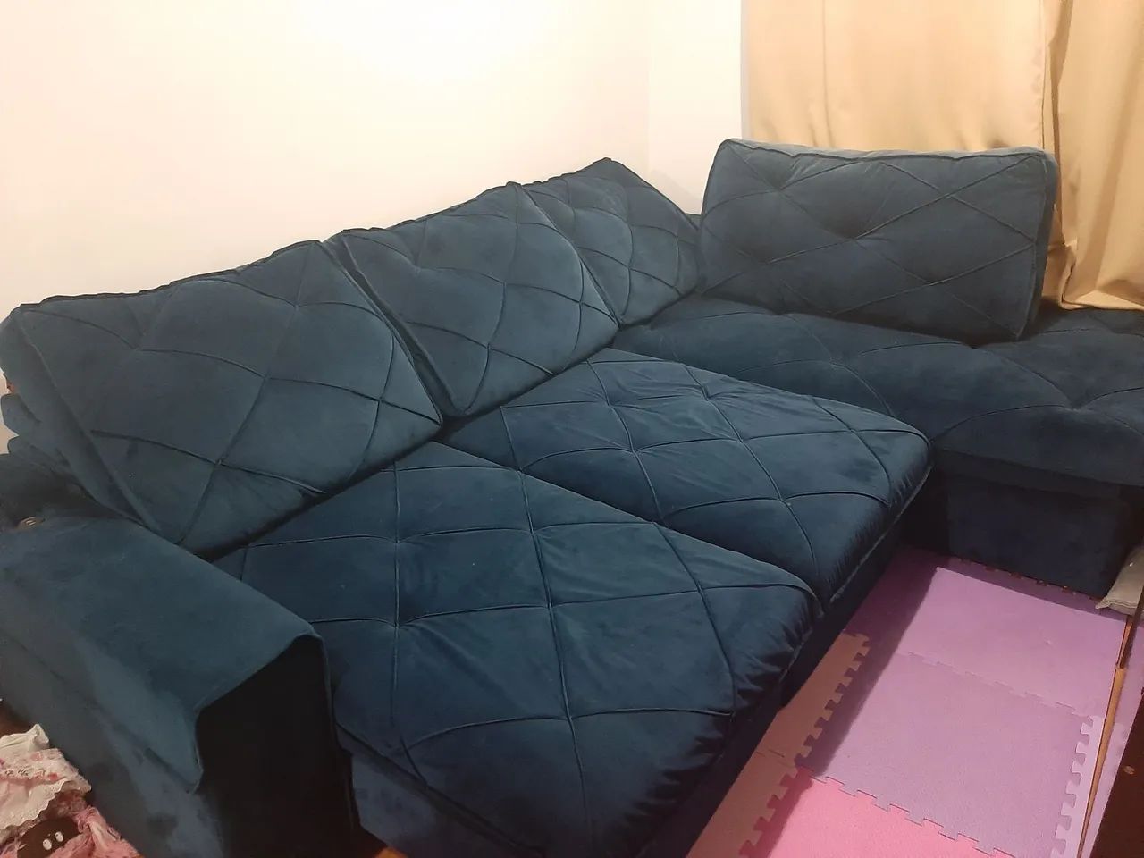 SOFA VANCOUVER 2,95 AZUL com CHESS - Foto 5