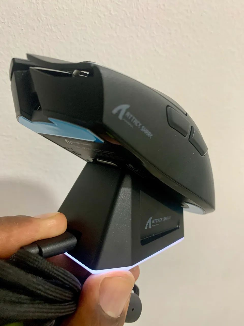 Attack Shark X11 Mouse Gamer Sem Fio Original Com Adesivo Bluetooth Usb Preto 3 em 1 - Foto 2