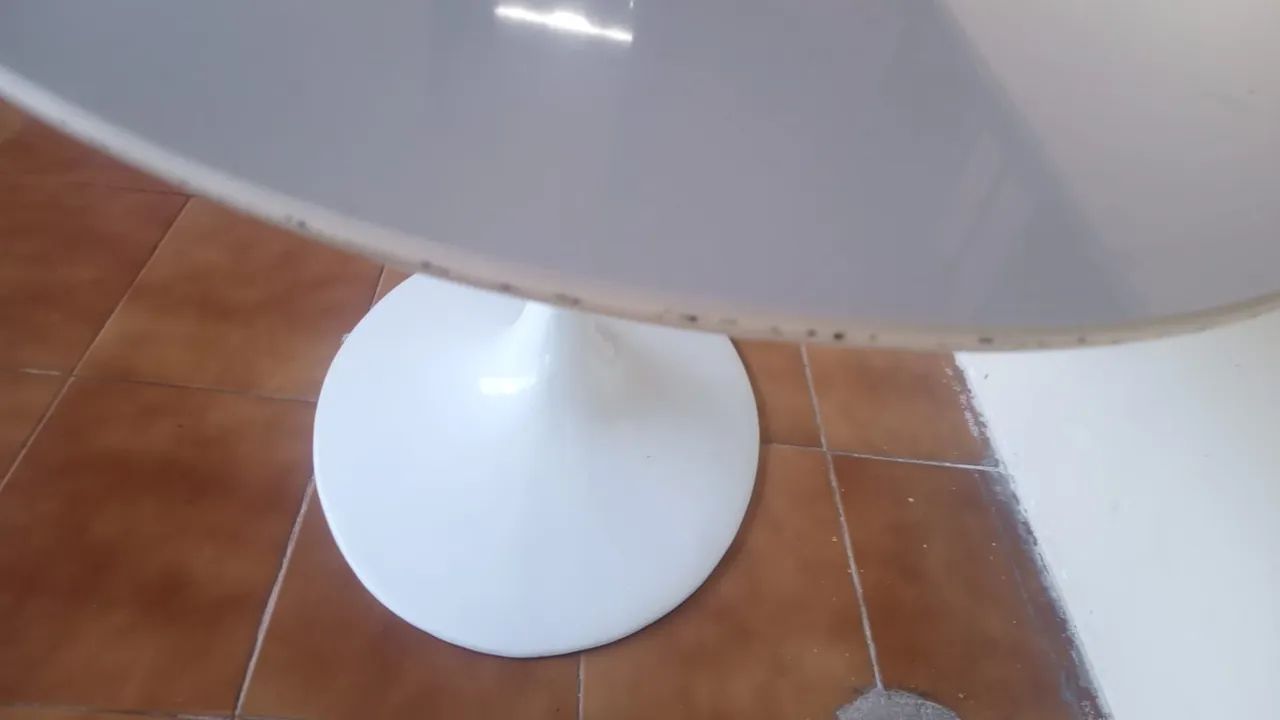 Mesa Saarinen Oval - Branco Prime - Foto 4