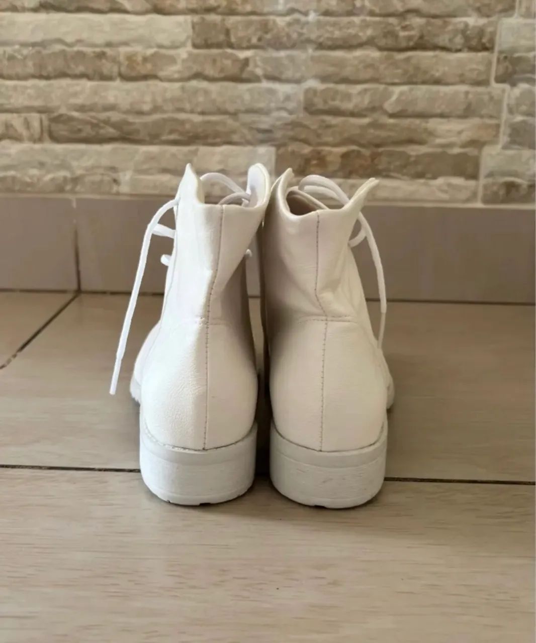 Coturno Branco Sapatinho de Luxo - Foto 3