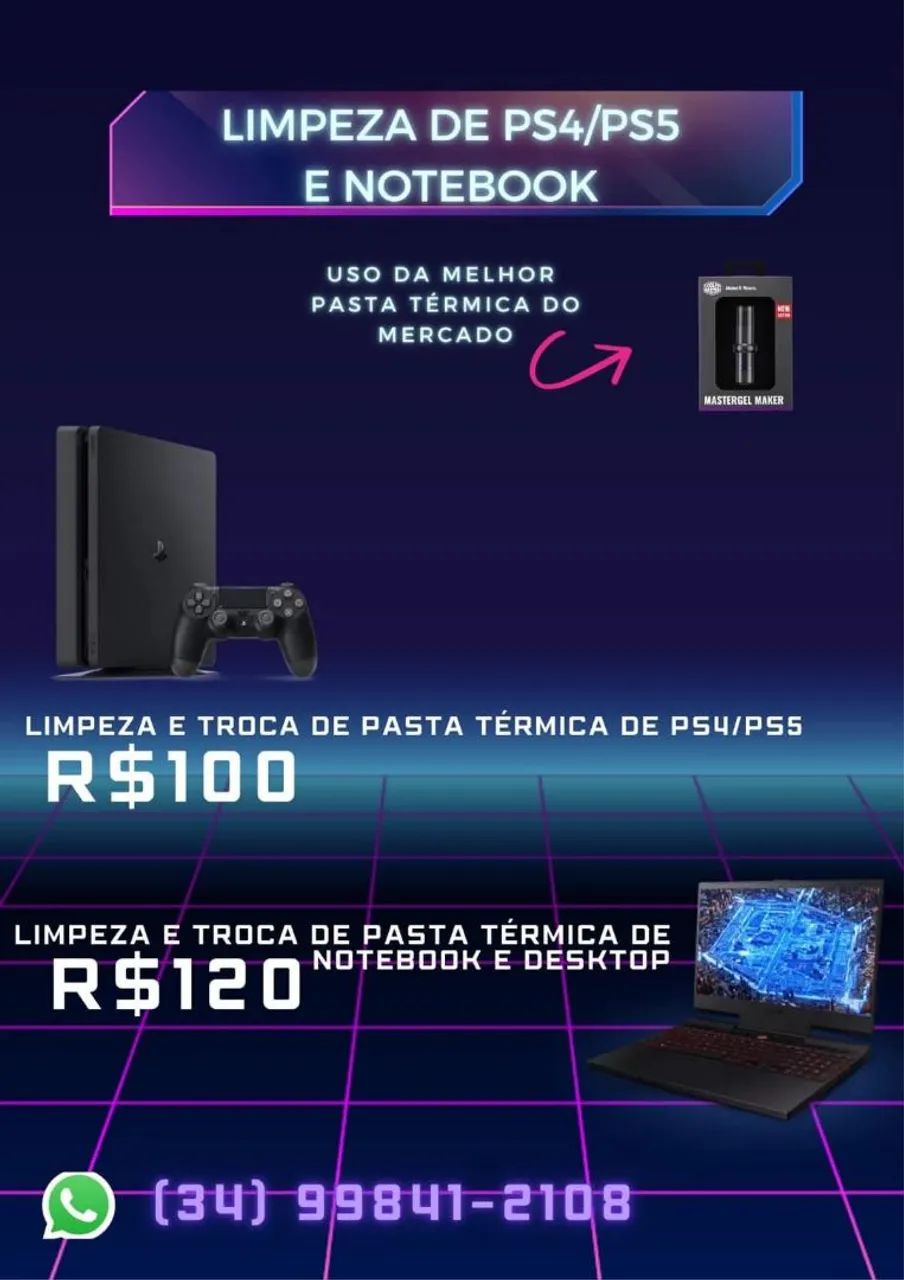 Limpeza e troca de pasta termica - Consoles e computadores em geral