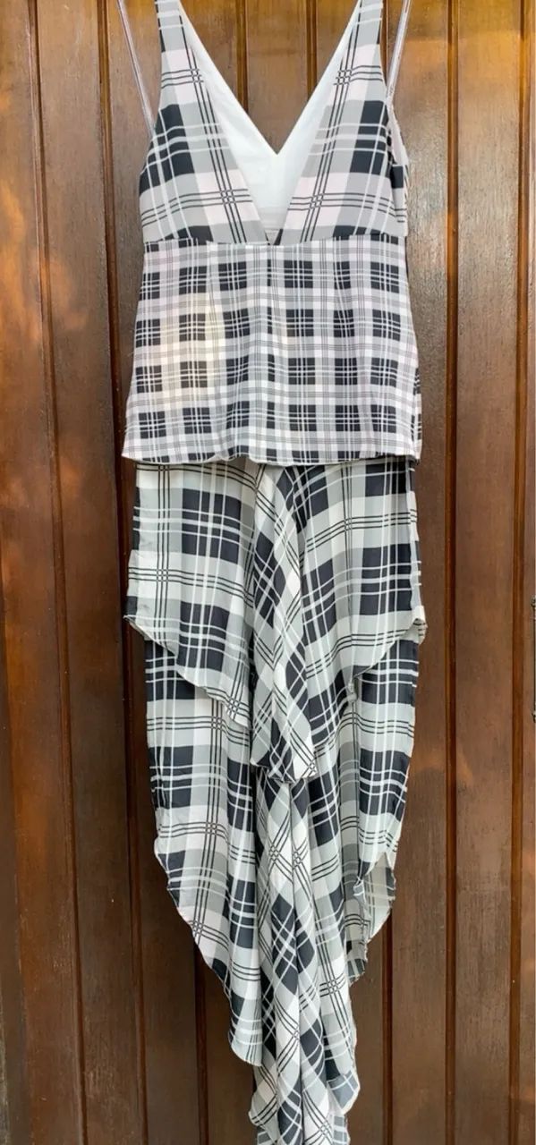 Vestido Xadrez Cris Barros Boho Maravilhoso TAM 38 - Foto 4