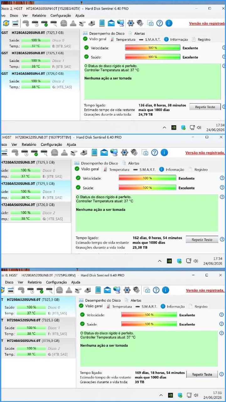 3 HDs SAS c/ Controladora (20TB) - Foto 2